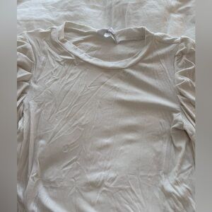 BB Dakota White Ribbed Top